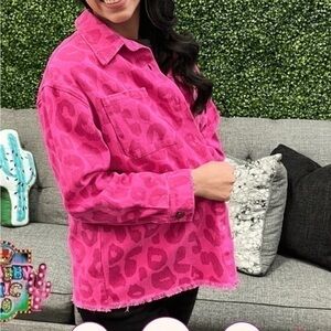 HOT PINK LEOPARD SHACKET